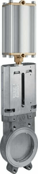 Pièces agricoles - Hydraulique - Vanne à lame 6" inox + Vérin pneumatique