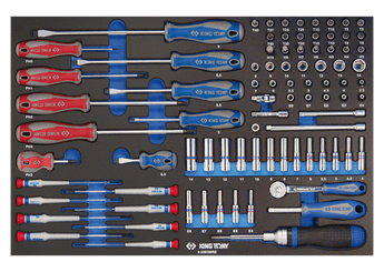 Outils - Outils divers - Module mousse + PP 93 pièces 1/4" 4-14mm 2235-2335-embouts+tournevis