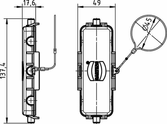 Pièces agricoles - Pièce Pulvérisateur - Couvercle 24B avec 2 cames, métal