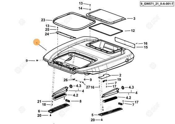 Pièces agricoles - Cabine et structure - ROOF HV SAME