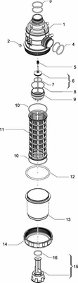 Pièces agricoles - Pièce Pulvérisateur - Filtre d'aspirat. 200-260l T7
