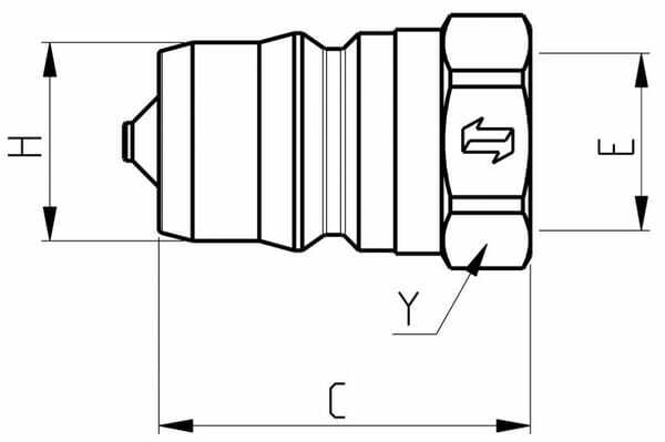 Pièces agricoles - Hydraulique - Raccord rapide mâle 1 1/2" - 1 1/2" BSP