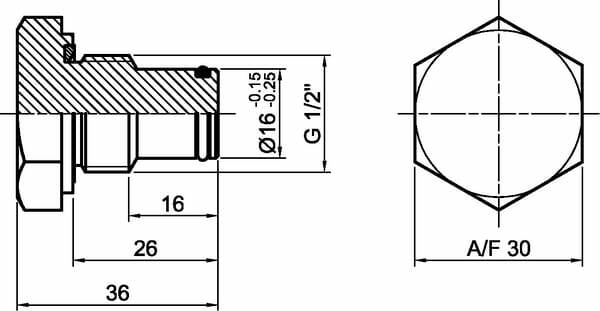 Pièces agricoles - Hydraulique - Nipple d'indicateur