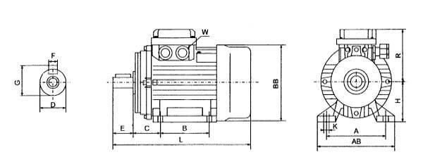 Pièces agricoles - Electricité - Moteur électrique 0,55 kw