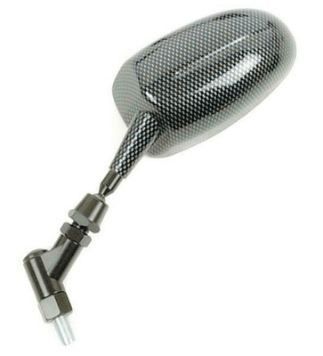 Pièces Quad & Motos - Equipement véhicule - Rétroviseur ajustable V PARTS F1 ovale gauche universel M10/125 - carbone
