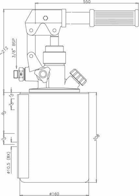 Pièces agricoles - Hydraulique - Pompe hydraulique manuelle 4L
