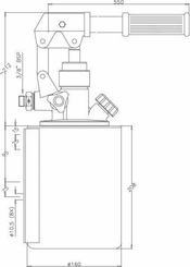 Pièces agricoles - Hydraulique - Pompe hydraulique manuelle 4L