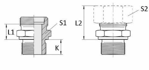 Pièces agricoles - Hydraulique - Raccord 12S - 1/2 BSP