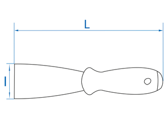 Outils - Outils divers - Couteau à mastic Largeur 76 mm Inox