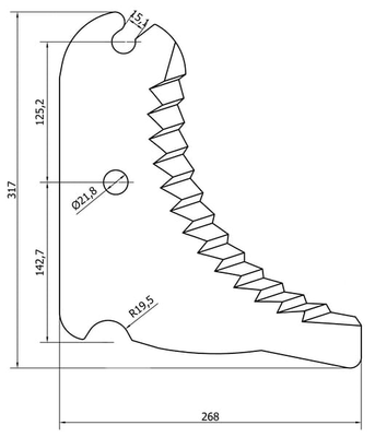 Pièces agricoles - Fenaison & élevage - Couteau pour presse à balles rondes adapté à Pöttinger, Rollprofi