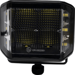 Pièces agricoles - Eclairage - Phare de travail LED, 70W, 8400 lm, carré, 12/24V, blanc, 97x77x75mm prise Deutsch, faisceau diffus, 10 LED