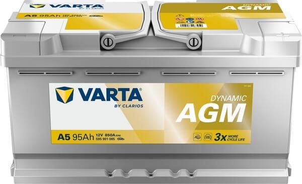 Pièces agricoles - Eclairage - Battery 12V 95Ah 850A A5 VARTA Dynamic AGM
