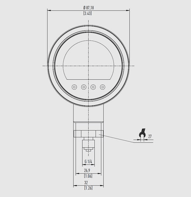 Pièces agricoles - Hydraulique - Manomètre numérique 350bars
