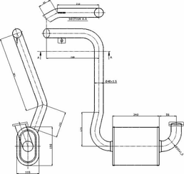 Pièces agricoles - Tracteur pièce adaptable - Silencieux d'échappement