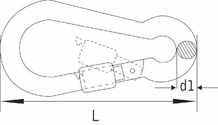 Pièces agricoles - Fasteners - Mousqueton avec écrou 12 mm