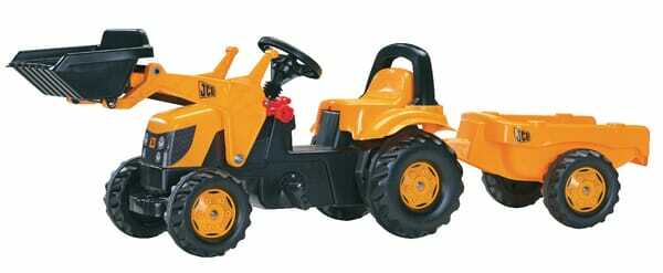 Loisirs - Jouets - Tracteur à pédales avec chargeur frontal et remorque, JCB, à partir de 2,5 ans, rollyKid de Rolly Toys