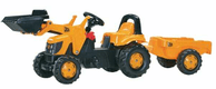 Tracteur à pédales avec chargeur frontal et remorque, JCB, à partir de 2,5 ans, rollyKid de Rolly Toys