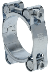 Pièces agricoles - Fasteners - Collier de serrage, 155-165 mm double boulon, double bande DIN912 zingué Kramp