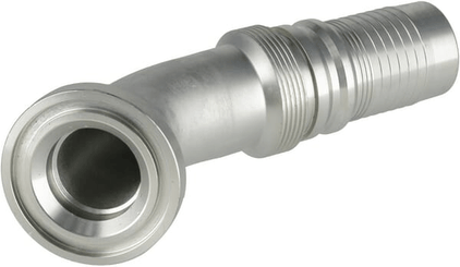 Pièces agricoles - Hydraulique - Raccord à sertir 4SH-DN40 avec flasque ø60,3 mm 45°