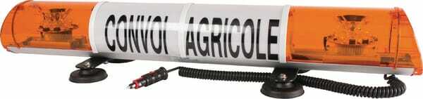 Pièces agricoles - Eclairage - Rampe lumineuse LED "CONVOI AGRICOLE" 970mm magnétique