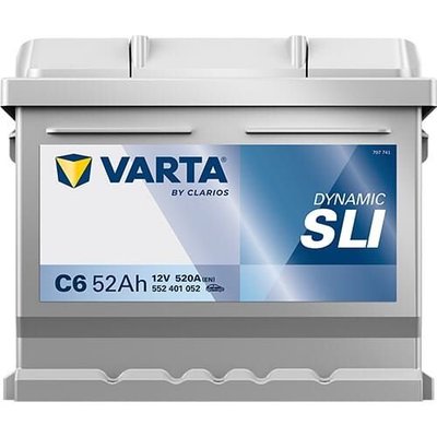 Pièces agricoles - Eclairage - Battery 12V 52Ah 520A C6 VARTA Dynamic SLI
