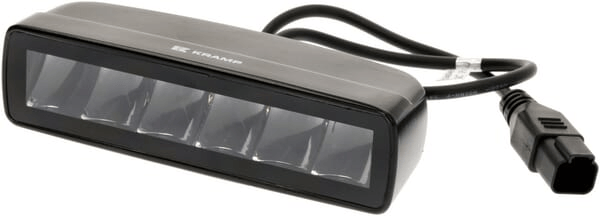 Pièces agricoles - Eclairage - Lampe de travail indirecte LED, 30W, 2880lm, rectangulaire, 12/24V, blanc, 157x49,7x60mm prise Deutsch, faisceau étroit, 6LED