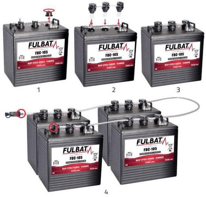 Pièces agricoles - Eclairage - Kit de remplissage 48V (pour 6 batteries 8V)