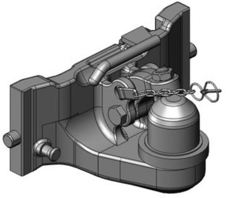 Pièces agricoles - Tracteur pièce adaptable - Attelage boule d'attelage K80 390 mm