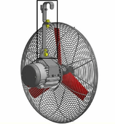Pièces agricoles - Cloture,Jardin & Sylviculture - Fixation panier ventilateur