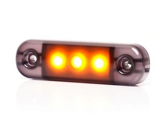 Pièces agricoles - Eclairage - Feu de gabarit latéral LED, orange, rectangulaire, 12-24 V, 84 x 24 x 10,4 mm