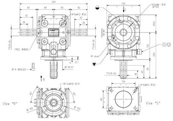 Pièces agricoles - Transmission - Boîtier T-310A 1:3 roue libre