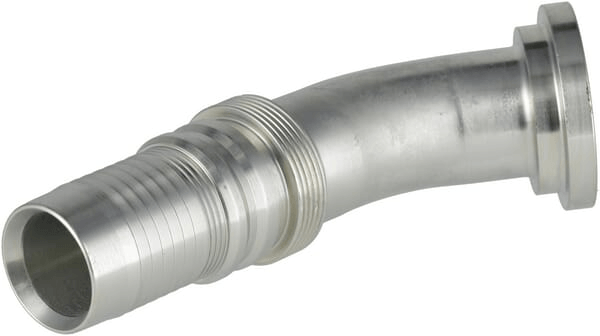 Pièces agricoles - Hydraulique - Raccord à sertir 4SH-DN40 avec flasque ø60,3 mm 45°