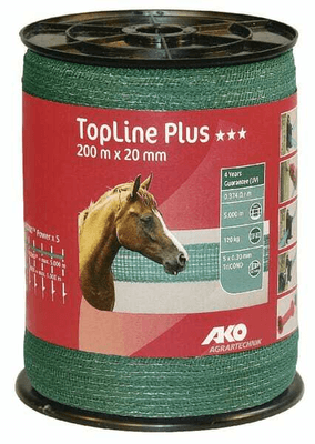 Pièces agricoles - Cloture,Jardin & Sylviculture - Ruban Top Line Plus 200m 38mm