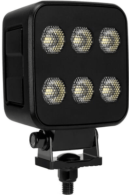 Pièces agricoles - Eclairage - Lampe de travail LED, 60W, 6600lm, carrée, 12/24V, blanche, 92x109,5x51,1mm prise Deutsch, faisceau large, 12LED