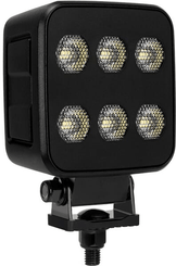 Pièces agricoles - Eclairage - Lampe de travail LED, 60W, 6600lm, carrée, 12/24V, blanche, 92x109,5x51,1mm prise Deutsch, faisceau large, 12LED