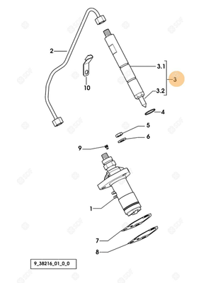 Pièces agricoles - Pieces moteur - INJECTEUR CPT Deutz-Fahr origine