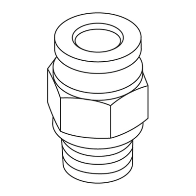 Pièces agricoles - Raccords - RACCORD RAPIDE PNEUM.BLEU 1/4""M"