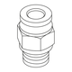 RACCORD RAPIDE PNEUM.BLEU 1/4""M"
