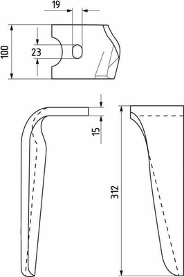 Pièces agricoles - Travail du sol - Dent de herse g p/Alpego quick fit