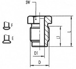 Pièces agricoles - Tracteur pièce adaptable - Accouplement M10x1 / 5mm E