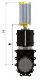 Pièces agricoles - Hydraulique - Vanne à guillotine 8" bidirectionnelle (pneumatique)