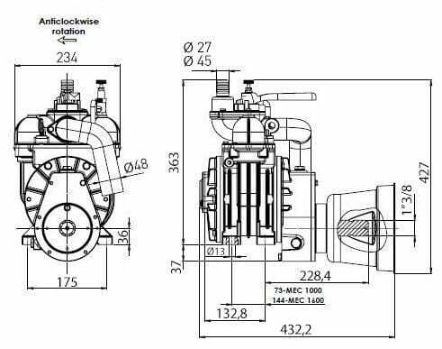 Pièces agricoles - Fertilisation & Lisier - Entraînement hydraulique de pompe à vide BP