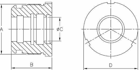 Pièces agricoles - Hydraulique - Ecrou finale DS25/32 90-55