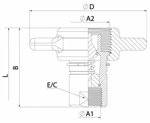 Pièces agricoles - Hydraulique - Coupleur à visser fem 1" BSP