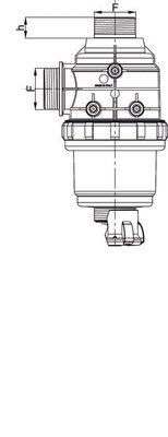 Pièces agricoles - Pièce Pulvérisateur - Filtre d'aspiration 1 1/2" 100-160 l/min 80 mesh