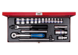 Coffret de douilles 3/8" 6 pans 20 pièces de 6 à 22mm