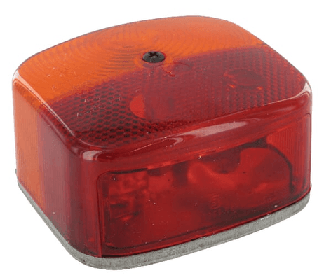 Pièces agricoles - Eclairage - Feu arrière carré, 12V, ambre/rouge, à visser, 95x85x55mm, BBS(K) 6025, gauche