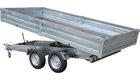 BENNE 402x190x35 freinée roues dessous pompe électrique PTAC : 3500 kg