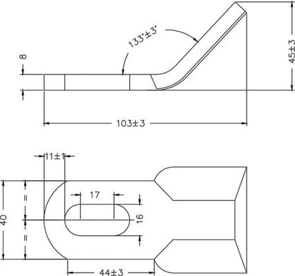 Pièces agricoles - Aménagements paysagers - Fléau coudé 40x107mm adapté pourFerri