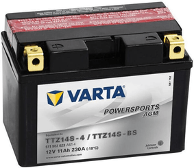 Pièces agricoles - Eclairage - Batterie 12V 11Ah 230A AGM Sports motorisés VARTA